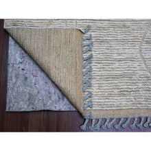 Load image into Gallery viewer, 9&#39;8&quot;x14&#39;7&quot; Stone Gray, Moroccan Weave With Textured And Variegated Design, Hand Knotted, 100% Wool, Oriental Rug FWR120888