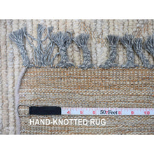 Load image into Gallery viewer, 9&#39;8&quot;x14&#39;7&quot; Stone Gray, Moroccan Weave With Textured And Variegated Design, Hand Knotted, 100% Wool, Oriental Rug FWR120888