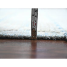 Load image into Gallery viewer, 10&#39;2&quot;x14&#39;7&quot; Oyster Gray, Moroccan Weave With Minimalist Line Design, Textured And Variegated Pile, Hand Knotted, 100% Wool, Oriental Rug FWR120894