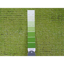 Load image into Gallery viewer, 11&#39;7&quot;x14&#39;8&quot; Shades Of Green, Modernistic Swedish Design And Weave, Criss Cross Pattern, 100% Wool, Hand Knotted, Oriental Rug FWR120900