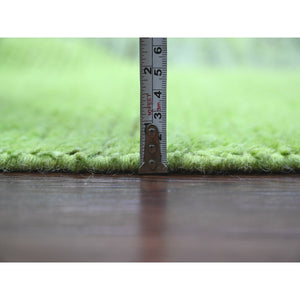 11'7"x14'8" Shades Of Green, Modernistic Swedish Design And Weave, Criss Cross Pattern, 100% Wool, Hand Knotted, Oriental Rug FWR120900