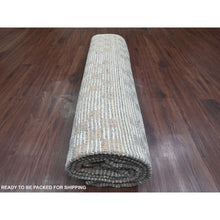 Load image into Gallery viewer, 8&#39;1&quot;x10&#39;5&quot; Chiffon White, Moroccan Weave with Soft and Balanced Colors Box Design, Hand Knotted, Soft Wool, Tone on Tone, Textured Pile, Oriental Rug FWR120906