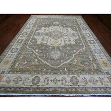 Load image into Gallery viewer, 10&#39;x13&#39;8&quot; Cedar Brown, Serapi Heriz Revival, Vegetable Dyes, High Mountain Ghazni Wool, Soft Pile, Hand Knotted, Denser Weave, Oriental Rug FWR120924