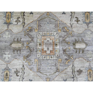 10'x13'8" Cedar Brown, Serapi Heriz Revival, Vegetable Dyes, High Mountain Ghazni Wool, Soft Pile, Hand Knotted, Denser Weave, Oriental Rug FWR120924