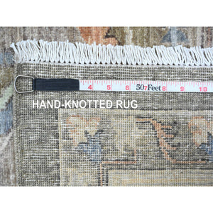10'x13'8" Cedar Brown, Serapi Heriz Revival, Vegetable Dyes, High Mountain Ghazni Wool, Soft Pile, Hand Knotted, Denser Weave, Oriental Rug FWR120924