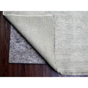 11'5"x15'9" Chiffon White, Washed Out Serapi Heriz, High Mountain Ghazni Wool, Peshawar, Hand Knotted, Denser Weave, Oversized, Oriental Rug FWR120930
