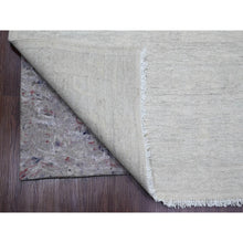 Load image into Gallery viewer, 10&#39;x13&#39; Pearl White, Stone Washed Peshawar With All Over Pattern, Hand Knotted, Vegetable Dyes, Pure Wool, Oriental Rug FWR120966