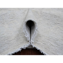 Load image into Gallery viewer, 10&#39;x13&#39; Pearl White, Stone Washed Peshawar With All Over Pattern, Hand Knotted, Vegetable Dyes, Pure Wool, Oriental Rug FWR120966