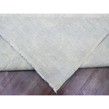 Load image into Gallery viewer, 10&#39;x13&#39; Pearl White, Stone Washed Peshawar With All Over Pattern, Hand Knotted, Vegetable Dyes, Pure Wool, Oriental Rug FWR120966