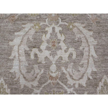 Load image into Gallery viewer, 9&#39;1&quot;x11&#39;4&quot; Cedar Brown, Washed Out Peshawar With All Over Leaf Pattern, Natural Dyes, 100% Wool, Hand Knotted, Oriental Rug FWR120984