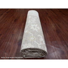 Load image into Gallery viewer, 9&#39;1&quot;x11&#39;4&quot; Cedar Brown, Washed Out Peshawar With All Over Leaf Pattern, Natural Dyes, 100% Wool, Hand Knotted, Oriental Rug FWR120984