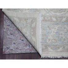 Load image into Gallery viewer, 9&#39;2&quot;x11&#39;10&quot; Pearl White, Washed Out Peshawar with All Over Leaf Design, Hand Knotted, Vegetable Dyes, 100% Wool, Oriental Rug FWR121002