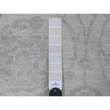 Load image into Gallery viewer, 9&#39;2&quot;x11&#39;10&quot; Pearl White, Washed Out Peshawar with All Over Leaf Design, Hand Knotted, Vegetable Dyes, 100% Wool, Oriental Rug FWR121002