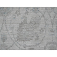 Load image into Gallery viewer, 9&#39;2&quot;x11&#39;10&quot; Pearl White, Washed Out Peshawar with All Over Leaf Design, Hand Knotted, Vegetable Dyes, 100% Wool, Oriental Rug FWR121002