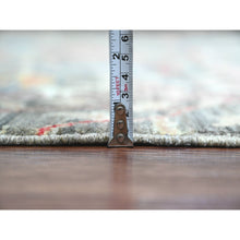 Load image into Gallery viewer, 9&#39;x12&#39; Dim Gray, Afghan Peshawar with Birds of Paradise Design, Soft and Velvety Wool, Hand Knotted, Vegetable Dyes, Oriental Rug FWR121044