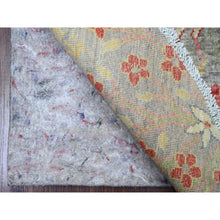 Load image into Gallery viewer, 5&#39;9&quot;x5&#39;9&quot; Medium Gray, Hand Knotted, Afghan Peshawar with Birds of Paradise Design, Soft Wool, Natural Dyes, Round, Oriental Rug FWR121050