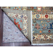 Load image into Gallery viewer, 9&#39;10&quot;x13&#39;7&quot; Walnut Brown, Peshawar with Bijar Garus Design, Colorful Pattern, Hand Knotted, Vegetable Dyes, Densely Woven, High Mountain Wool, Oriental Rug FWR121056