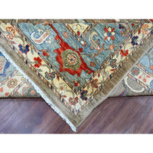 Load image into Gallery viewer, 9&#39;10&quot;x13&#39;7&quot; Walnut Brown, Peshawar with Bijar Garus Design, Colorful Pattern, Hand Knotted, Vegetable Dyes, Densely Woven, High Mountain Wool, Oriental Rug FWR121056