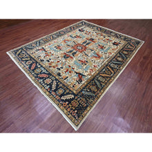 Load image into Gallery viewer, 8&#39;x10&#39; Pristine White, Peshawar Serapi Heriz All Over Design, Vegetable Dyes, High Mountain Wool, Hand Knotted, Oriental Rug FWR121062