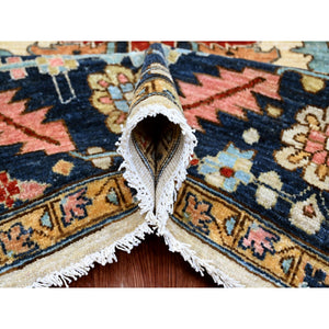 8'x10' Pristine White, Peshawar Serapi Heriz All Over Design, Vegetable Dyes, High Mountain Wool, Hand Knotted, Oriental Rug FWR121062