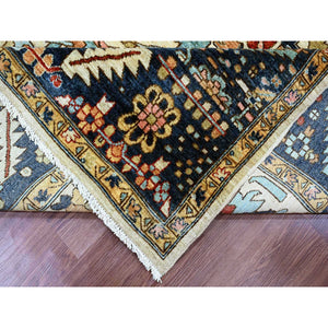 8'x10' Pristine White, Peshawar Serapi Heriz All Over Design, Vegetable Dyes, High Mountain Wool, Hand Knotted, Oriental Rug FWR121062