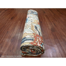 Load image into Gallery viewer, 8&#39;x10&#39; Pristine White, Peshawar Serapi Heriz All Over Design, Vegetable Dyes, High Mountain Wool, Hand Knotted, Oriental Rug FWR121062