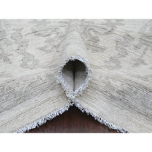 Load image into Gallery viewer, 11&#39;7&quot;x14&#39;10&quot; Alabaster White, Hand Knotted, Washed Out Peshawar With All Over Vines Design, Vegetable Dyes, 100% Wool, Oversized, Oriental Rug FWR121074