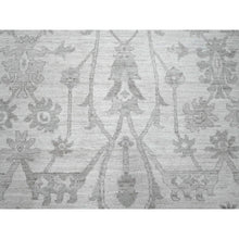 Load image into Gallery viewer, 11&#39;7&quot;x14&#39;10&quot; Alabaster White, Hand Knotted, Washed Out Peshawar With All Over Vines Design, Vegetable Dyes, 100% Wool, Oversized, Oriental Rug FWR121074