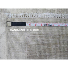 Load image into Gallery viewer, 11&#39;7&quot;x14&#39;10&quot; Alabaster White, Hand Knotted, Washed Out Peshawar With All Over Vines Design, Vegetable Dyes, 100% Wool, Oversized, Oriental Rug FWR121074