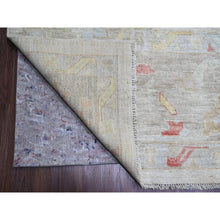 Load image into Gallery viewer, 12&#39;x17&#39;4&quot; Cotton White, Afghan Angora Oushak With Large Leaf Design, Hand Knotted, Vegetable Dyes, 100% Wool, Oversized, Oriental Rug FWR121086
