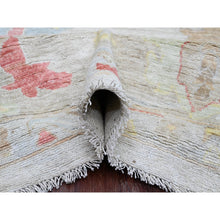 Load image into Gallery viewer, 12&#39;x17&#39;4&quot; Cotton White, Afghan Angora Oushak With Large Leaf Design, Hand Knotted, Vegetable Dyes, 100% Wool, Oversized, Oriental Rug FWR121086