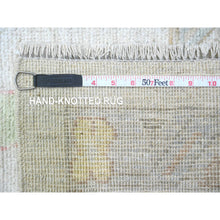 Load image into Gallery viewer, 12&#39;x17&#39;4&quot; Cotton White, Afghan Angora Oushak With Large Leaf Design, Hand Knotted, Vegetable Dyes, 100% Wool, Oversized, Oriental Rug FWR121086