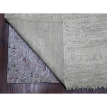 Load image into Gallery viewer, 14&#39;x19&#39;6&quot; Pastel Gray, Natural Dyes, Afghan Angora Oushak With Geometric Leaf Design, Hand Knotted, 100% Wool, Oversized, Oriental Rug FWR121098