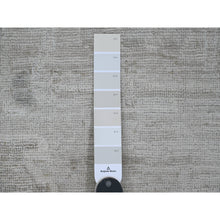 Load image into Gallery viewer, 14&#39;x19&#39;6&quot; Pastel Gray, Natural Dyes, Afghan Angora Oushak With Geometric Leaf Design, Hand Knotted, 100% Wool, Oversized, Oriental Rug FWR121098