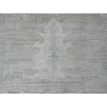 Load image into Gallery viewer, 14&#39;x19&#39;6&quot; Pastel Gray, Natural Dyes, Afghan Angora Oushak With Geometric Leaf Design, Hand Knotted, 100% Wool, Oversized, Oriental Rug FWR121098