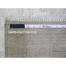 Load image into Gallery viewer, 14&#39;x19&#39;6&quot; Pastel Gray, Natural Dyes, Afghan Angora Oushak With Geometric Leaf Design, Hand Knotted, 100% Wool, Oversized, Oriental Rug FWR121098