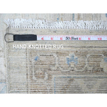 Load image into Gallery viewer, 11&#39;1&quot;x15&#39;2&quot; Misty Gray, White Wash Peshawar with Floral Motifs, Hand Knotted, Vegetable Dyes, 100% Wool, Oversized, Oriental Rug FWR121104