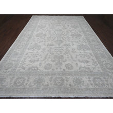 Load image into Gallery viewer, 10&#39;x13&#39;8&quot; Cotton White, Washed Out Peshawar With All Over Pattern, Natural Dyes, 100% Wool, Hand Knotted, Oriental Rug FWR121110
