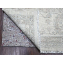 Load image into Gallery viewer, 10&#39;x13&#39;8&quot; Cotton White, Washed Out Peshawar With All Over Pattern, Natural Dyes, 100% Wool, Hand Knotted, Oriental Rug FWR121110