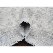 Load image into Gallery viewer, 10&#39;x13&#39;8&quot; Cotton White, Washed Out Peshawar With All Over Pattern, Natural Dyes, 100% Wool, Hand Knotted, Oriental Rug FWR121110