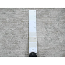 Load image into Gallery viewer, 8&#39;9&quot;x11&#39;5&quot; Bone White, 100% Wool, Stone Washed Peshawar With Faded Out Leaf Design, Hand Knotted, Veggie Dyes, Oriental Rug FWR121116