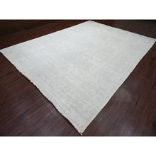 Load image into Gallery viewer, 9&#39;10&quot;x13&#39;3&quot; Oyster White, Afghan Angora Oushak with All Over Design, Veggie Dyes, Hand Knotted, Pure Wool, Oriental Rug FWR121146