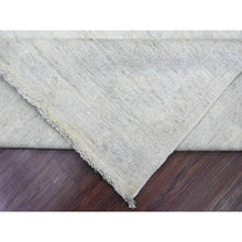 Load image into Gallery viewer, 9&#39;10&quot;x13&#39;3&quot; Oyster White, Afghan Angora Oushak with All Over Design, Veggie Dyes, Hand Knotted, Pure Wool, Oriental Rug FWR121146