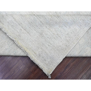 9'10"x13'3" Oyster White, Afghan Angora Oushak with All Over Design, Veggie Dyes, Hand Knotted, Pure Wool, Oriental Rug FWR121146