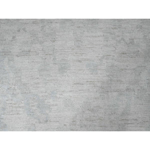 9'10"x13'3" Oyster White, Afghan Angora Oushak with All Over Design, Veggie Dyes, Hand Knotted, Pure Wool, Oriental Rug FWR121146