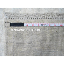Load image into Gallery viewer, 9&#39;10&quot;x13&#39;3&quot; Oyster White, Afghan Angora Oushak with All Over Design, Veggie Dyes, Hand Knotted, Pure Wool, Oriental Rug FWR121146