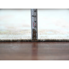 Load image into Gallery viewer, 9&#39;2&quot;x12&#39; Bone White, Afghan Angora Oushak With All Over Leaf Design, Hand Knotted, 100% Wool, Veggie Dyes, Oriental Rug FWR121158