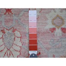 Load image into Gallery viewer, 6&#39;x9&#39;1&quot; Pastel Pink, Afghan Angora Oushak With All Over Leaf Design, Hand Knotted, Natural Dyes, 100% Wool, Oriental Rug FWR121170