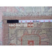 Load image into Gallery viewer, 6&#39;x9&#39;1&quot; Pastel Pink, Afghan Angora Oushak With All Over Leaf Design, Hand Knotted, Natural Dyes, 100% Wool, Oriental Rug FWR121170