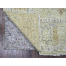 Load image into Gallery viewer, 6&#39;2&quot;x6&#39;2&quot; Laurel Green, Afghan Angora Oushak With Floral Pattern, Hand Knotted, Vegetable Dyes, 100% Wool, Square, Oriental Rug FWR121188